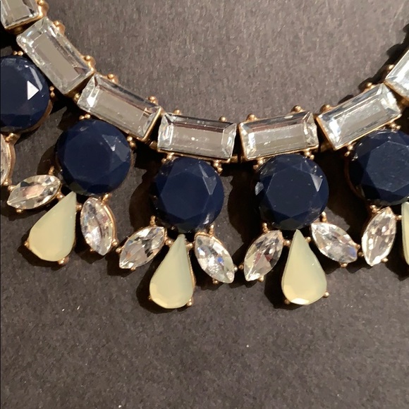 J. Crew Statement Necklace - Navy, Clear, Green - Picture 4 of 4